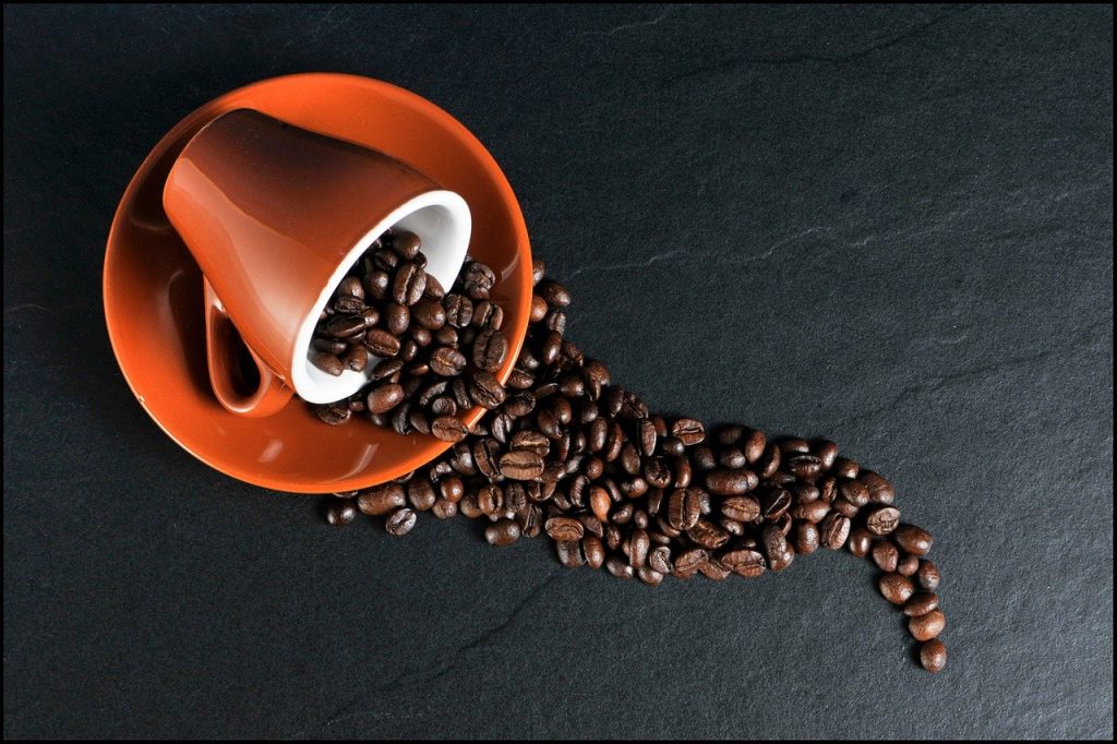 Granos de café robusta